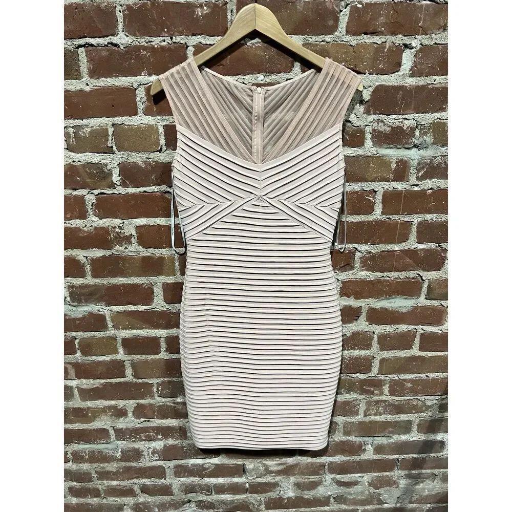 Calvin Klein Womens Pink Sleeveless Slip Dress Ribbed Size 8